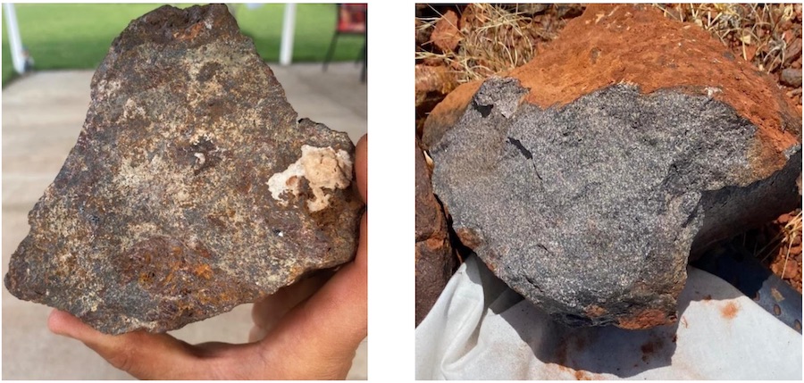 Rock chip samples MNRK0529 & MNRK0527 taken from near Y3