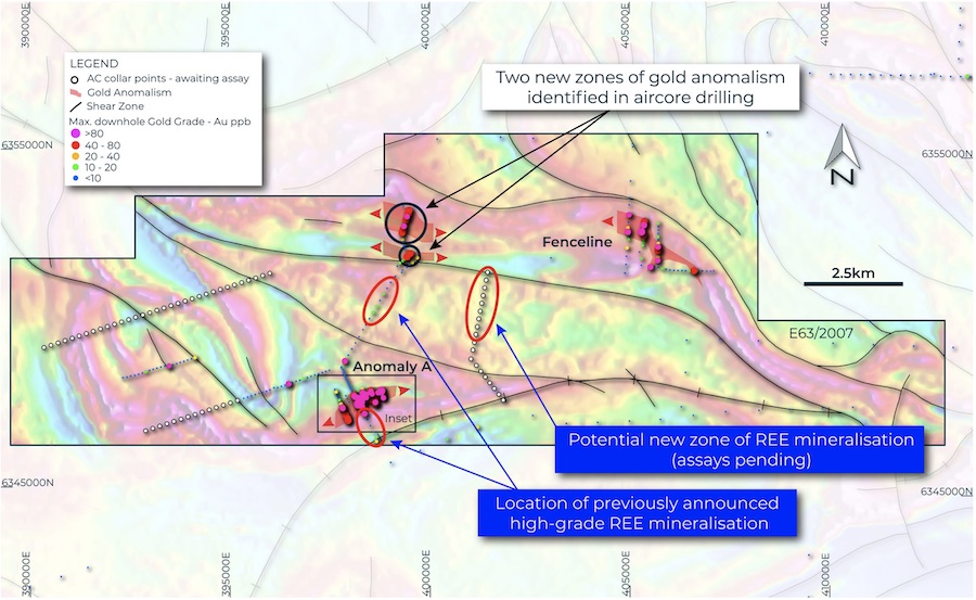 AC drill results on background magnetics at Circle Valley
