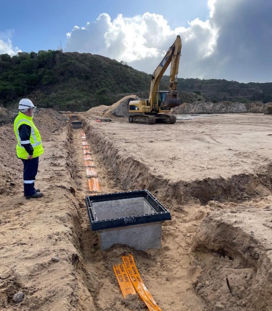 Installation of electrical conduit for Dolphin's process plant