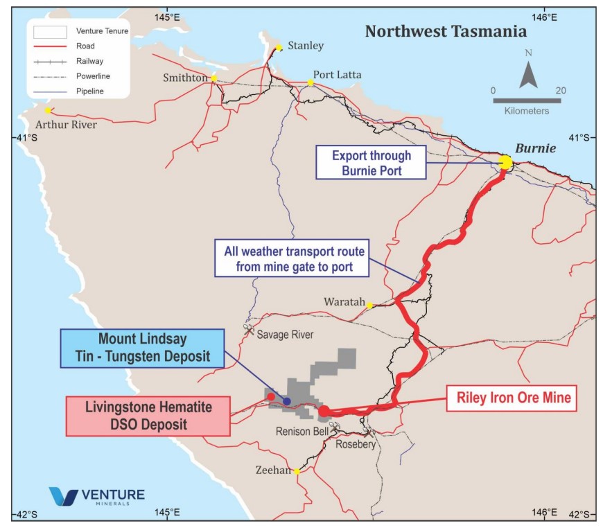 Venture Minerals REEs in Tasmania