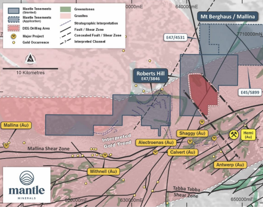 Mantle drilling map