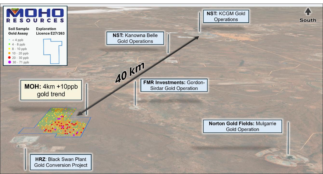 Silver Swan North reveals gold anomaly to Moho