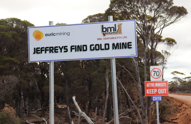 Auric closes Jeffreys Find JV with final payment