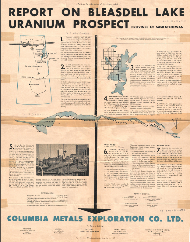 Dark Star Bleasdell Lake Uranium Project