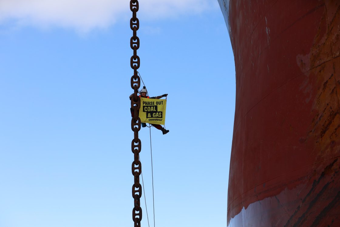 Activists arrested after coal ship protest
