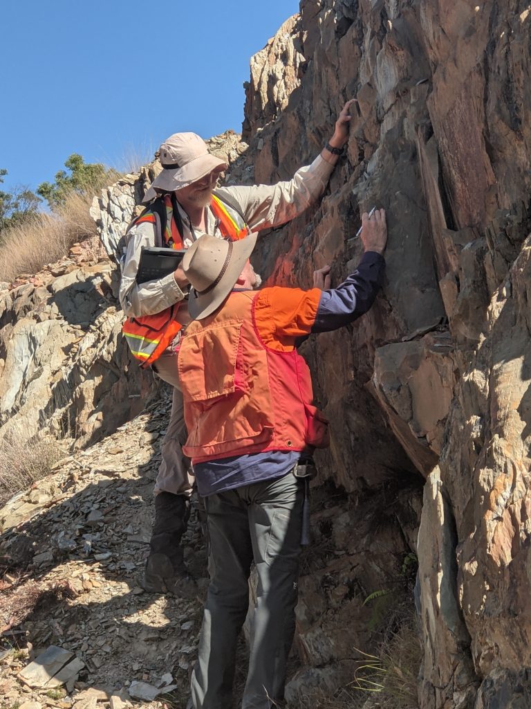 Workers prospecting for minerals