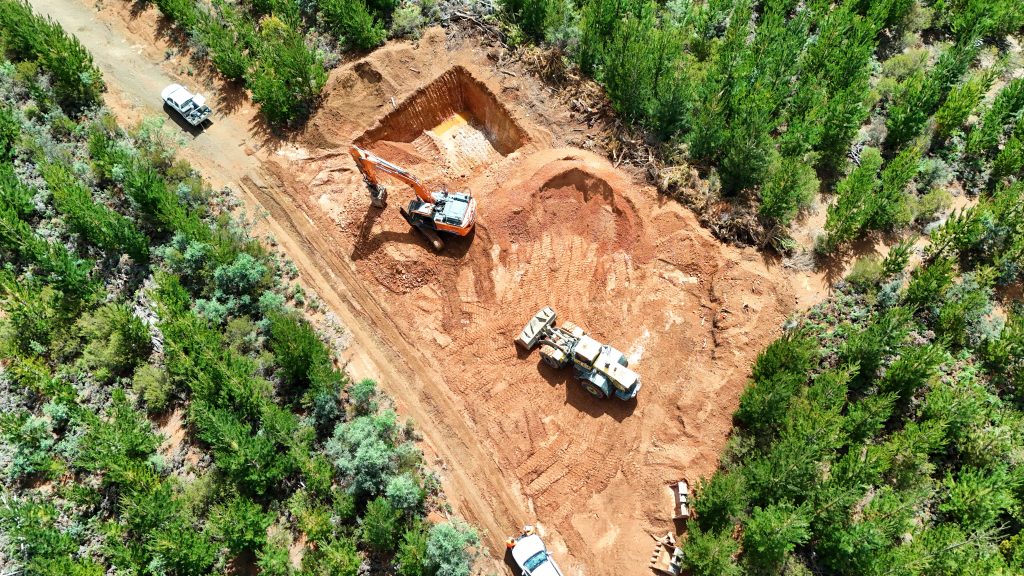 Aerial view of ABx project