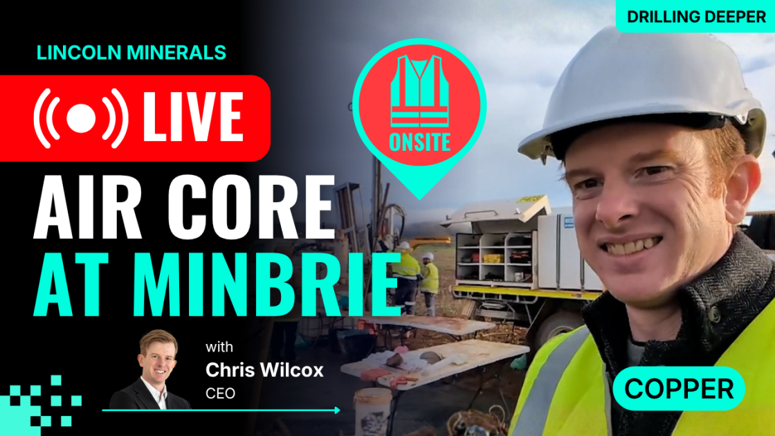 Live Cross: Aircore rigs at Lincoln Minerals’ Minbrie Copper Project