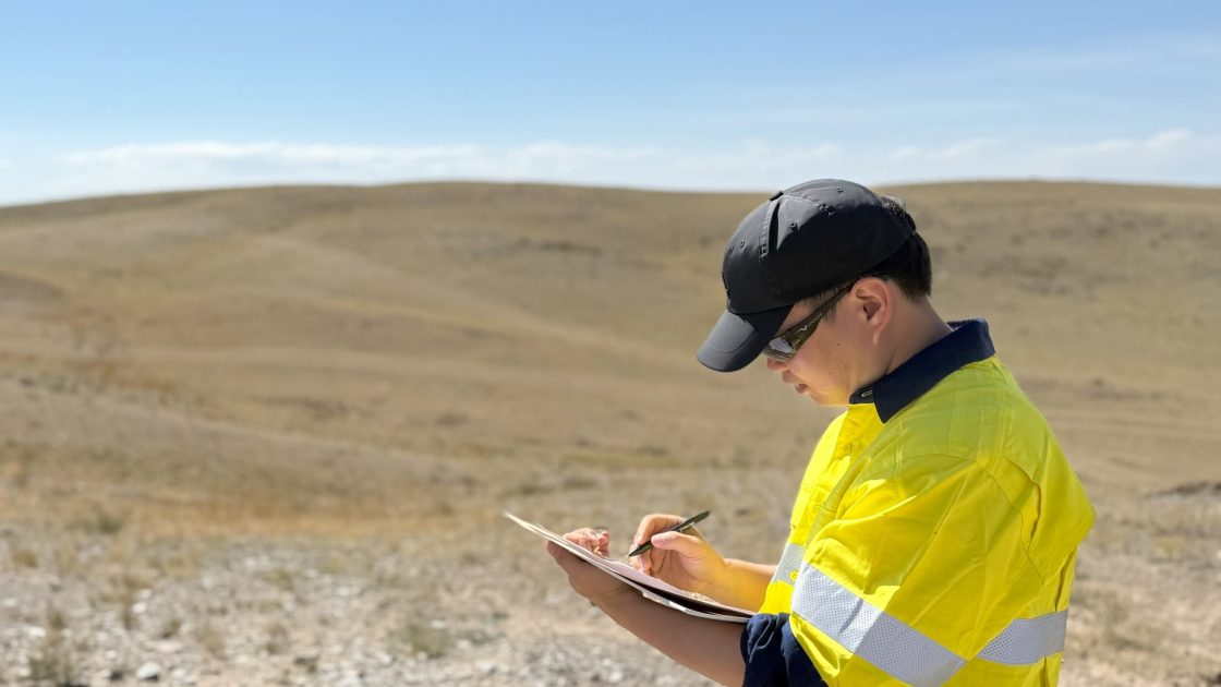 Azzuro team member at an exploration site