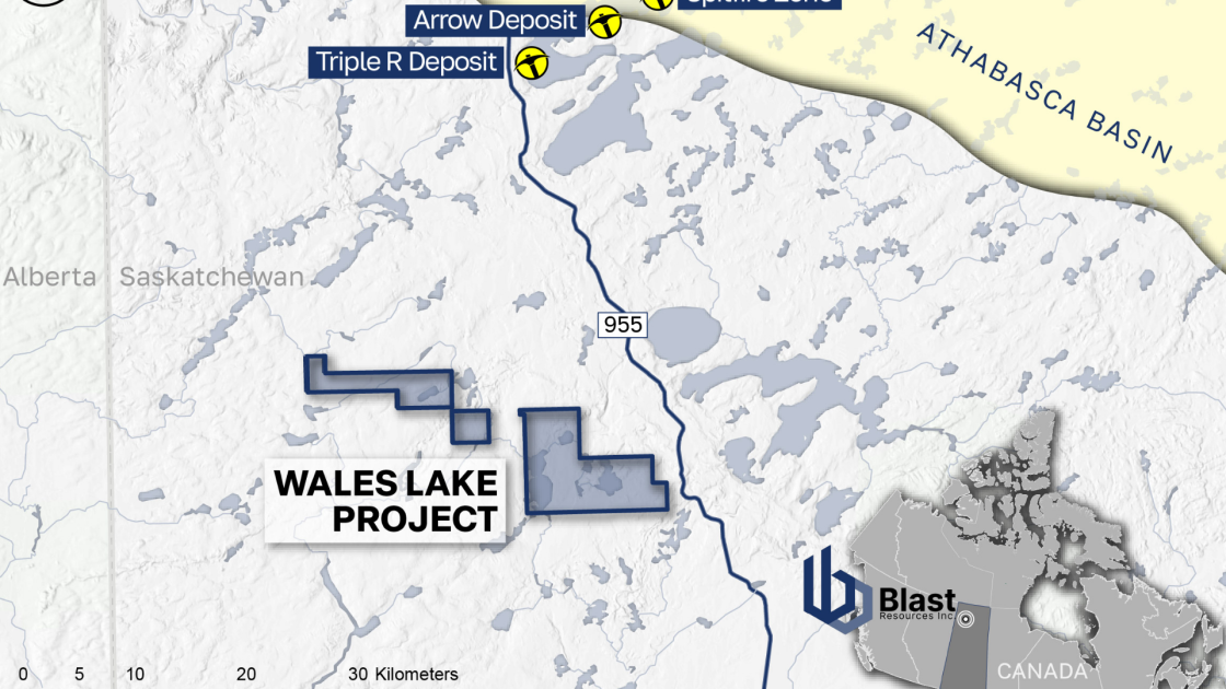 Blast Resources reveals uranium anomaly at Wales Lake