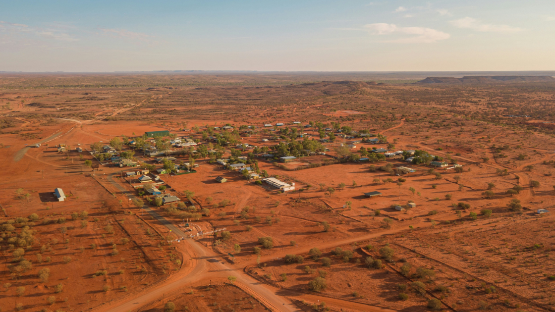 NT Desertscape with buildings