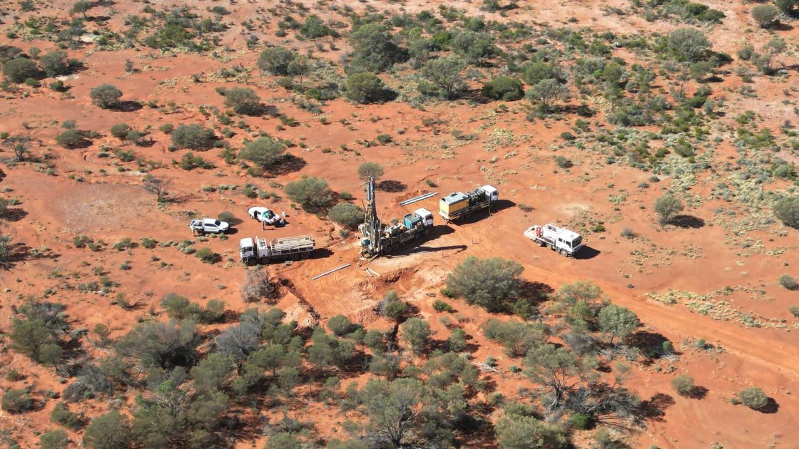 Bird's eye view of a mining site in Western Australia