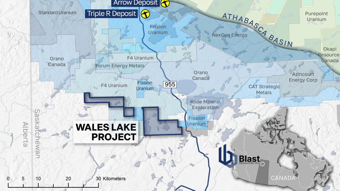 Blast identifies 12km uranium anomaly at Wales Lake