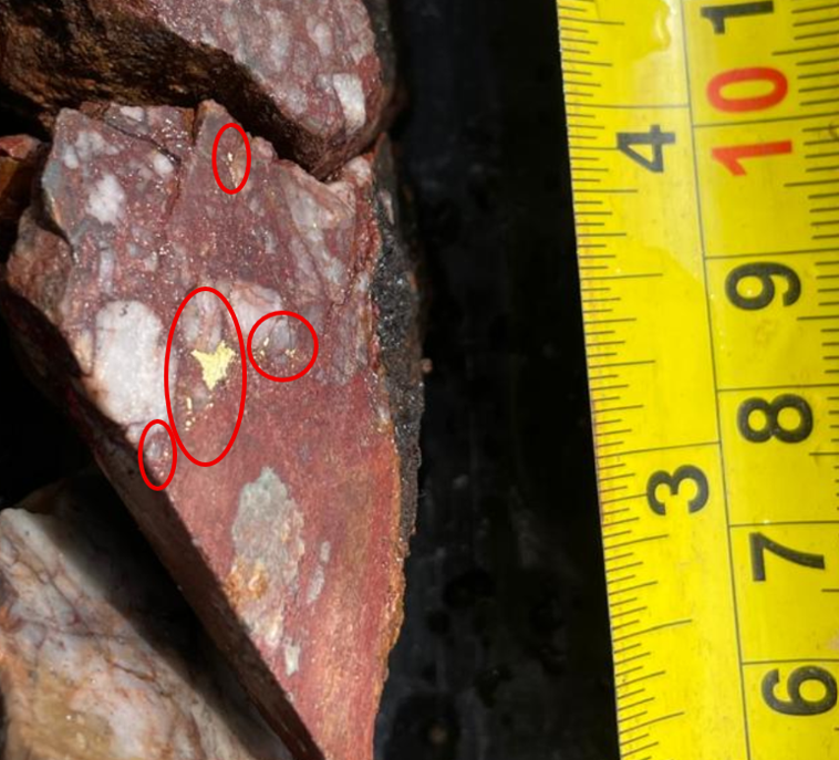abundant physical gold in the core 