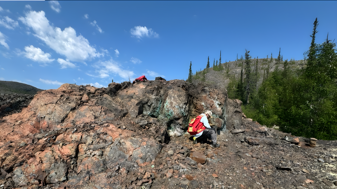Image of an explorer on the mountain