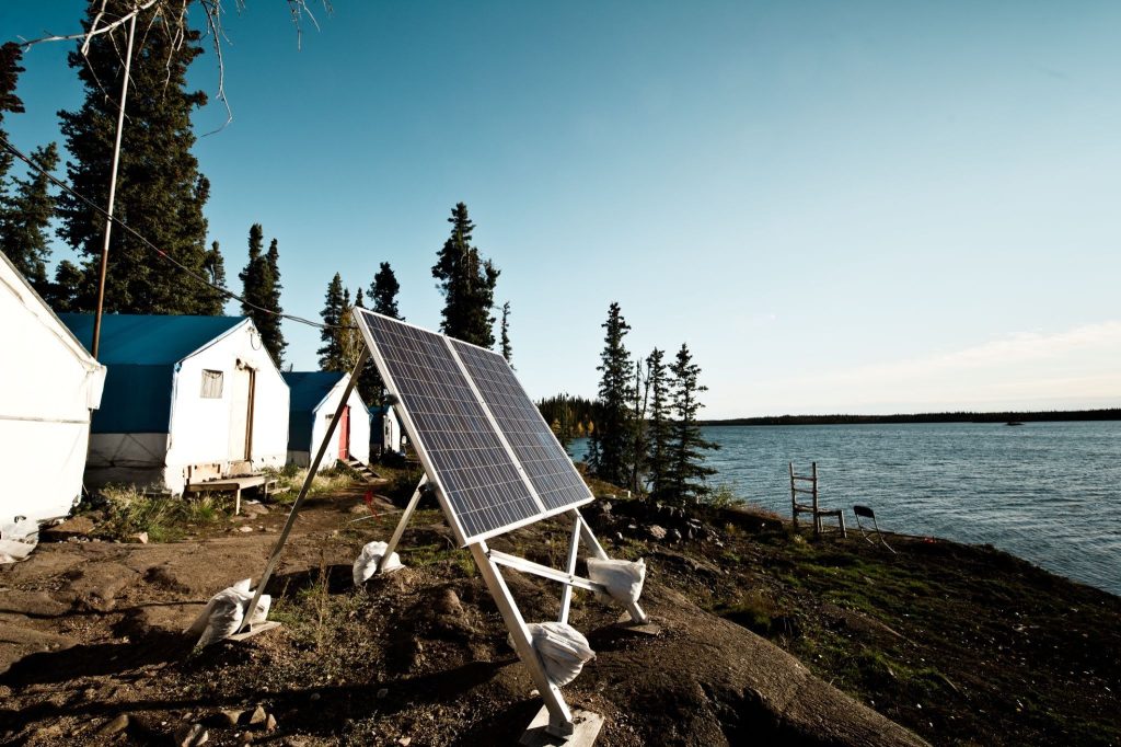 Solar panel at project camp