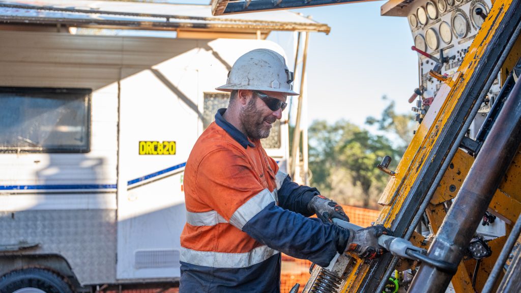Polymetals worker on site
