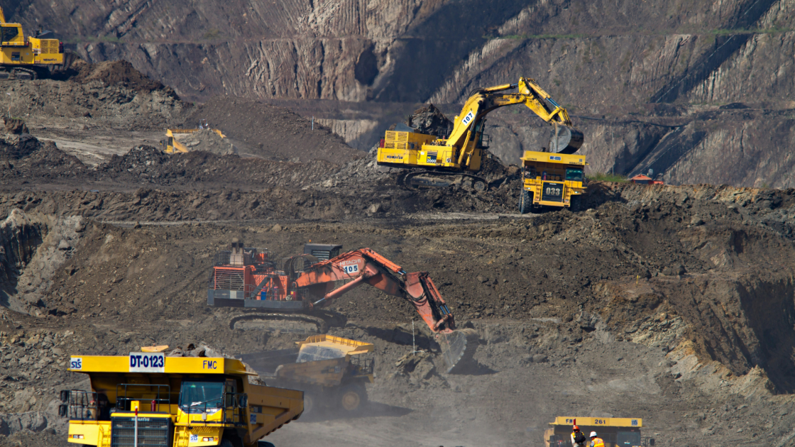 heavy equipment on site