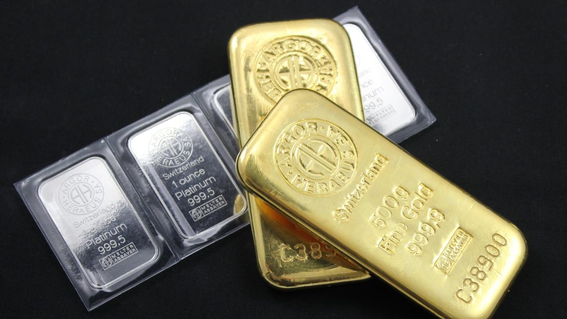 Gold silver bars