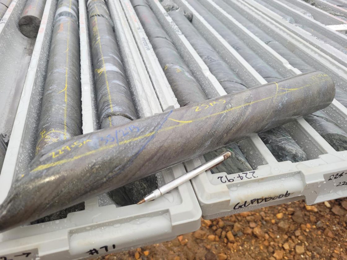 Diamond drill core from GLPDD006 Lewis Ponds